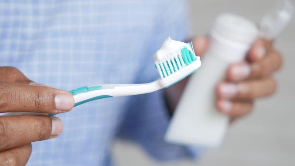 brushing teeth